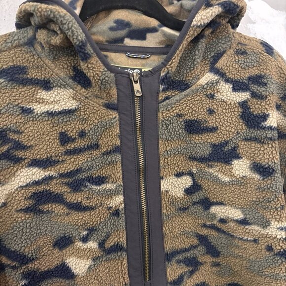 Solaris 1/4 Zip Hooded Camo Fleece Pullover Size Large - Picture 3 of 9